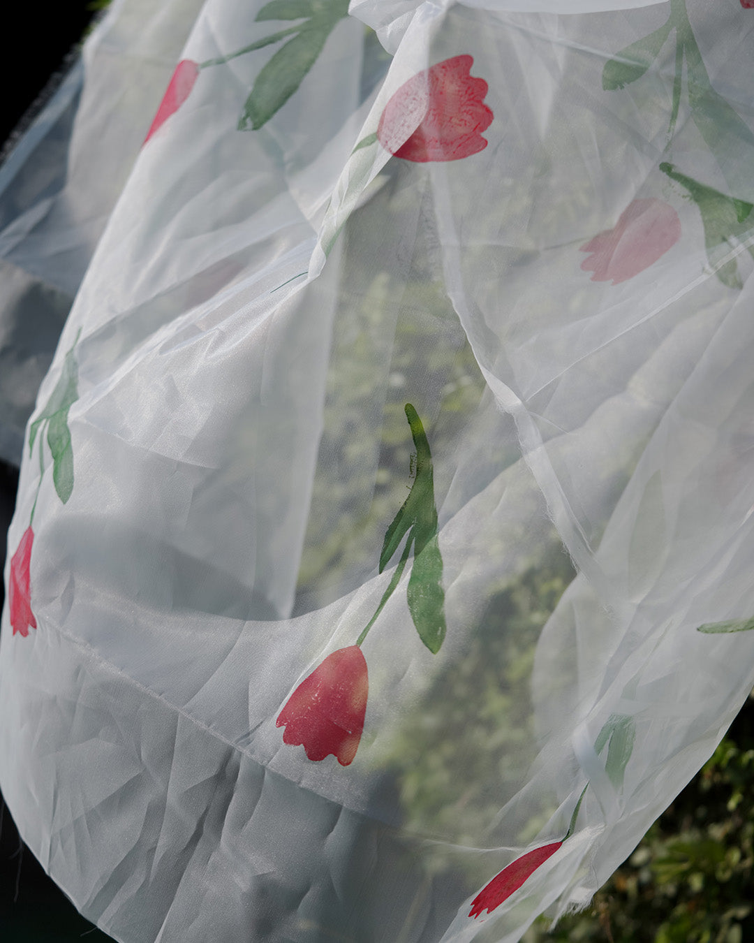 Rojo Pasión • Organza Dupatta