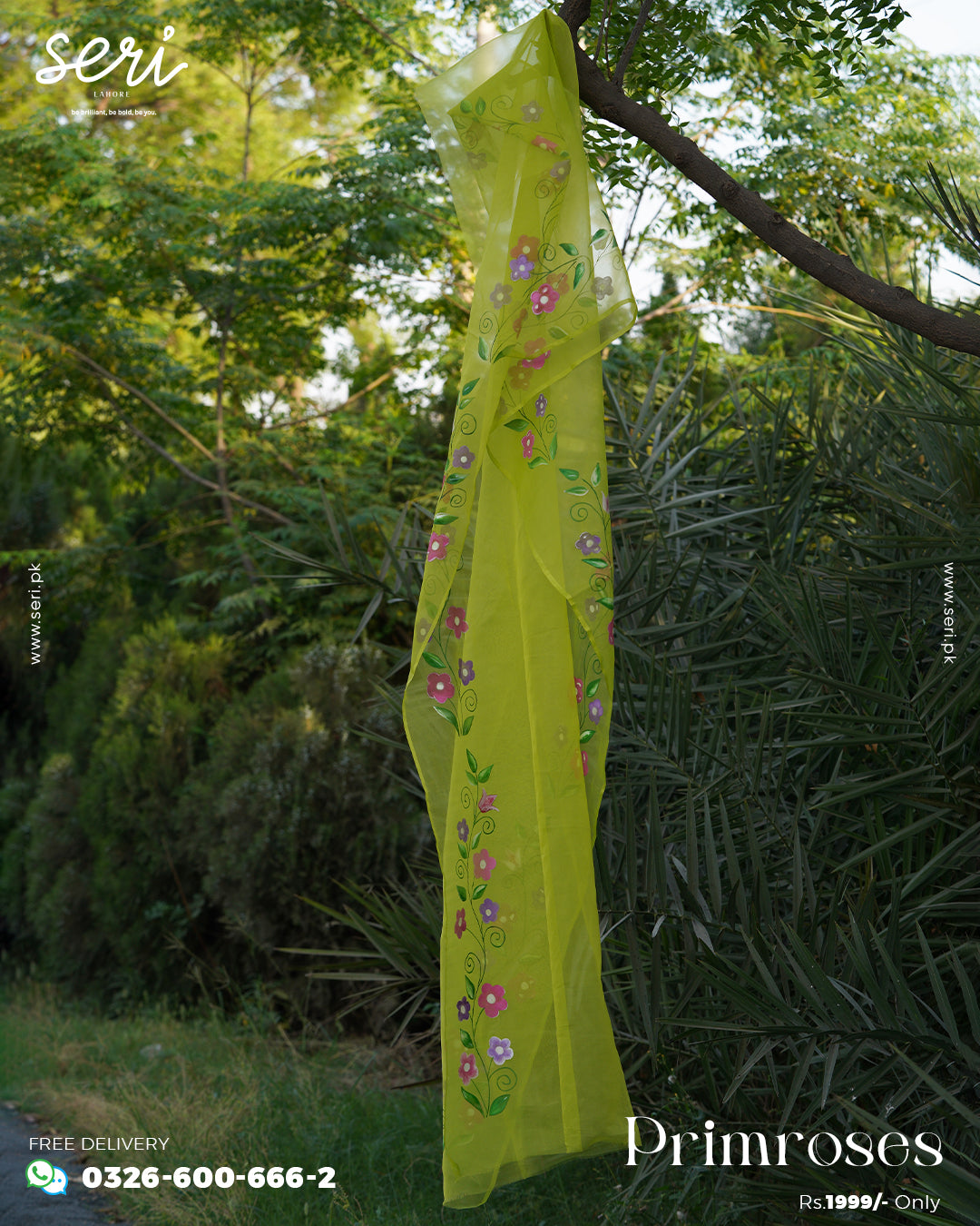 Primroses • Organza Dupatta