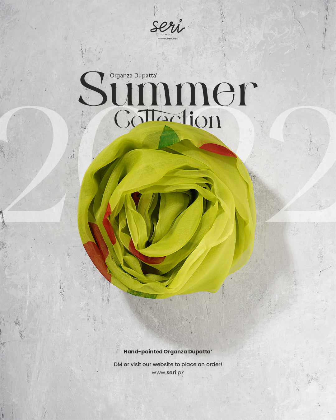 Cerise • Organza Dupatta