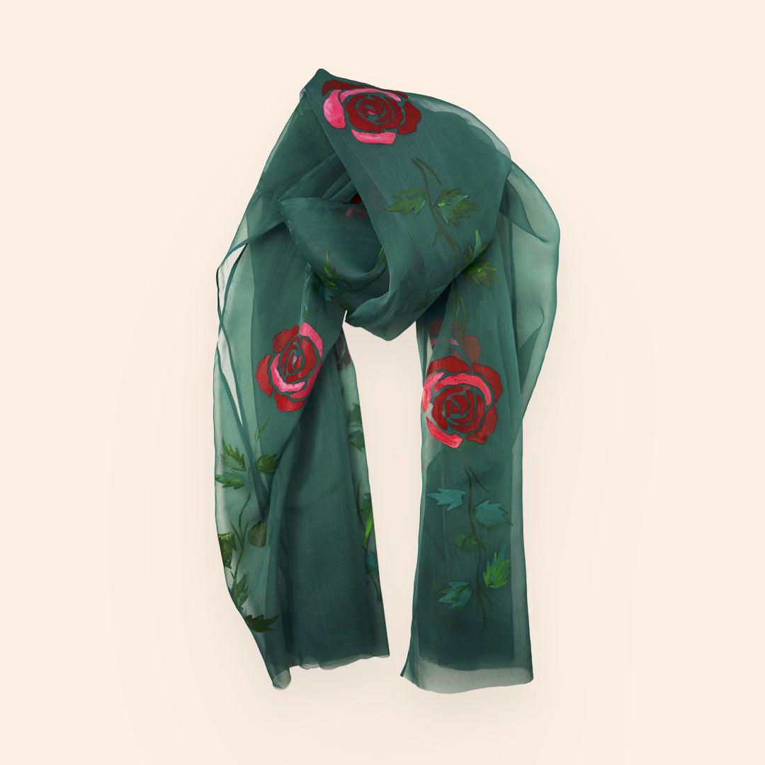 Fresh Rose • Organza Dupatta