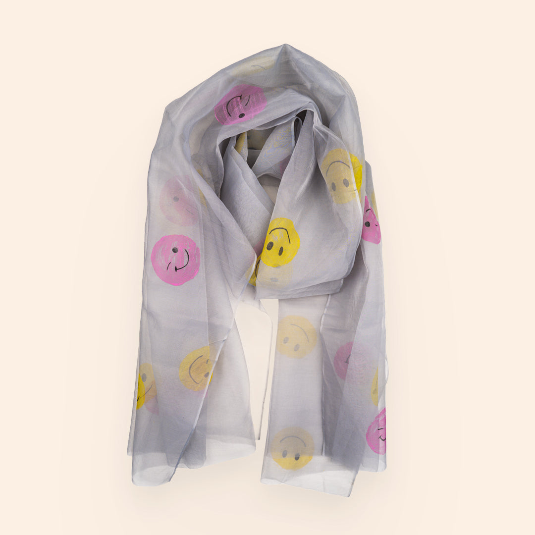 Smiley Emoji • Organza Dupatta