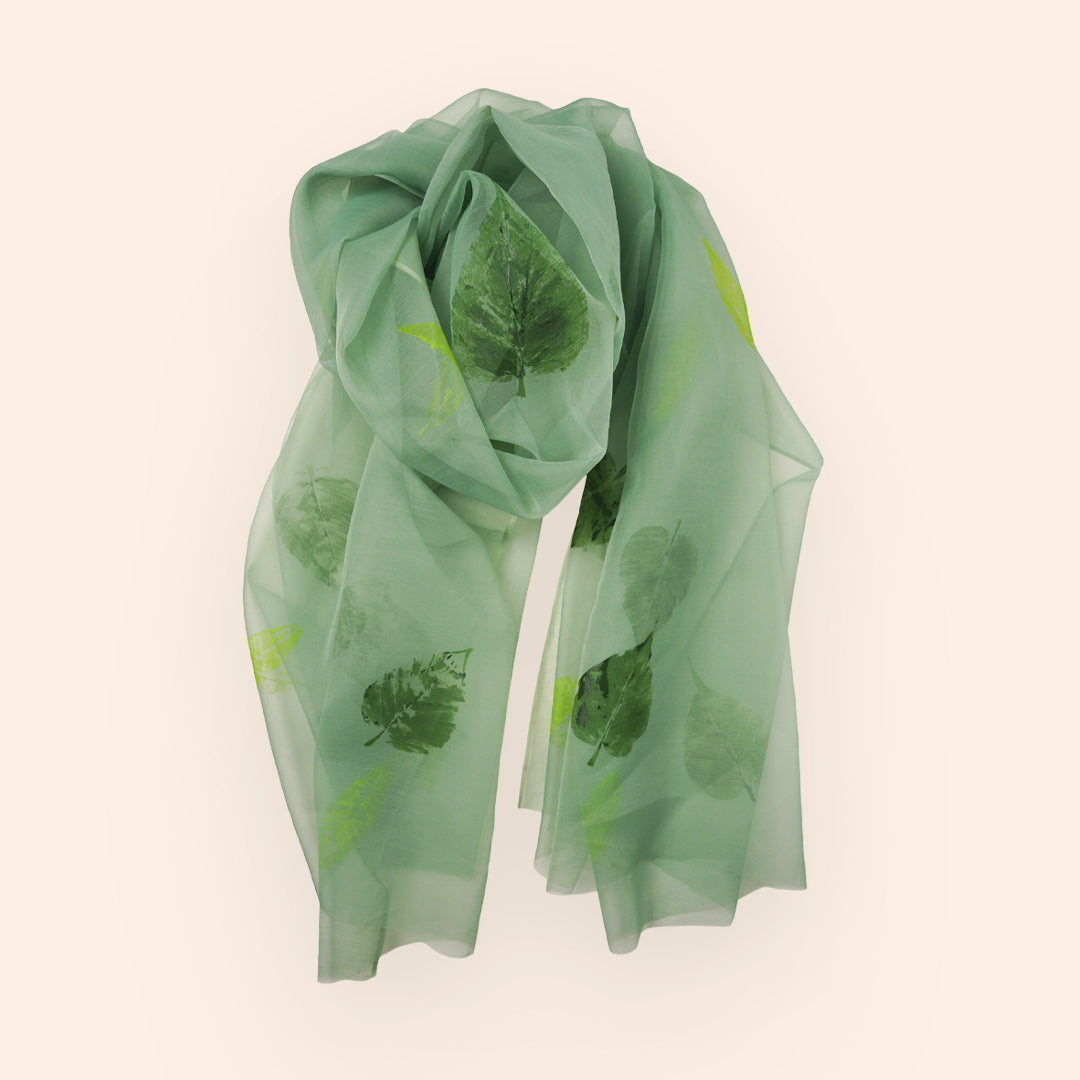 Fresh Leaf • Organza Dupatta