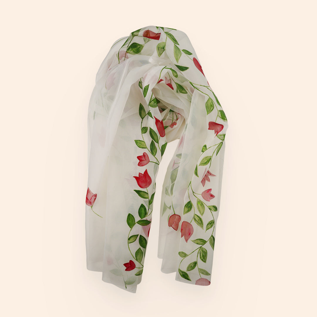 Spring Flowers • Organza Dupatta