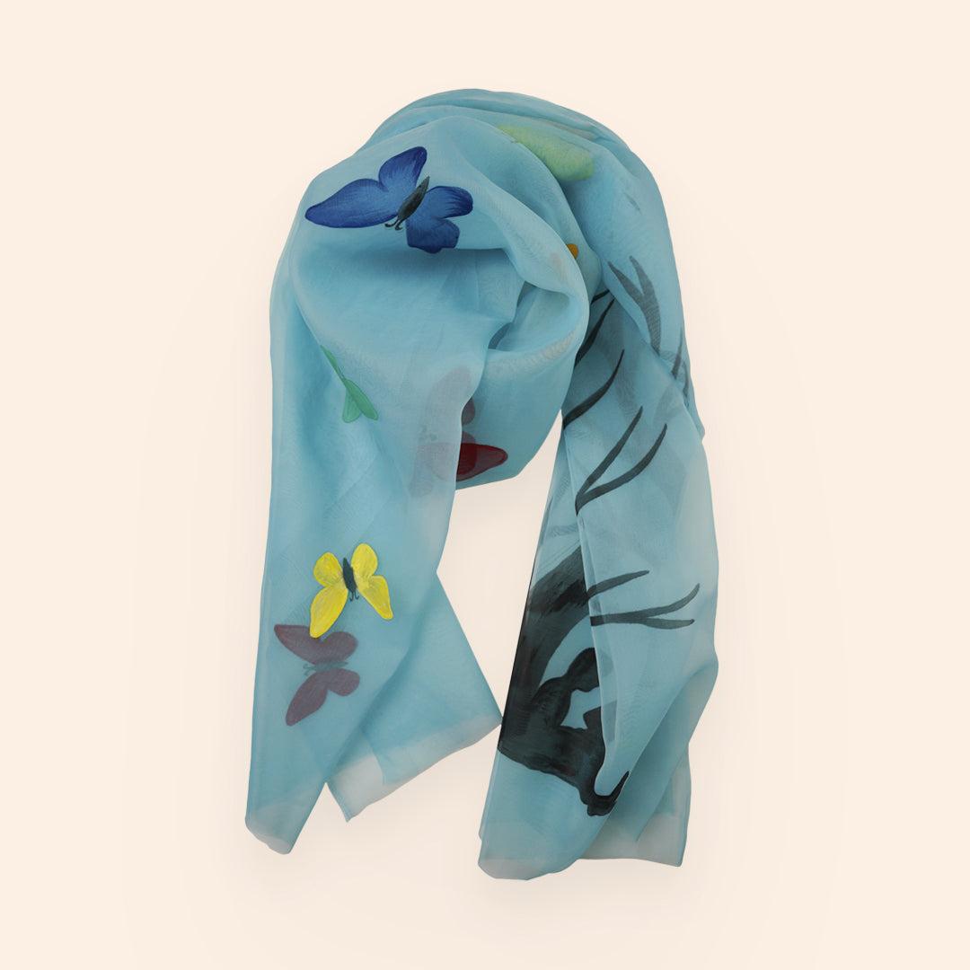 Flying Butterflies • Organza Dupatta