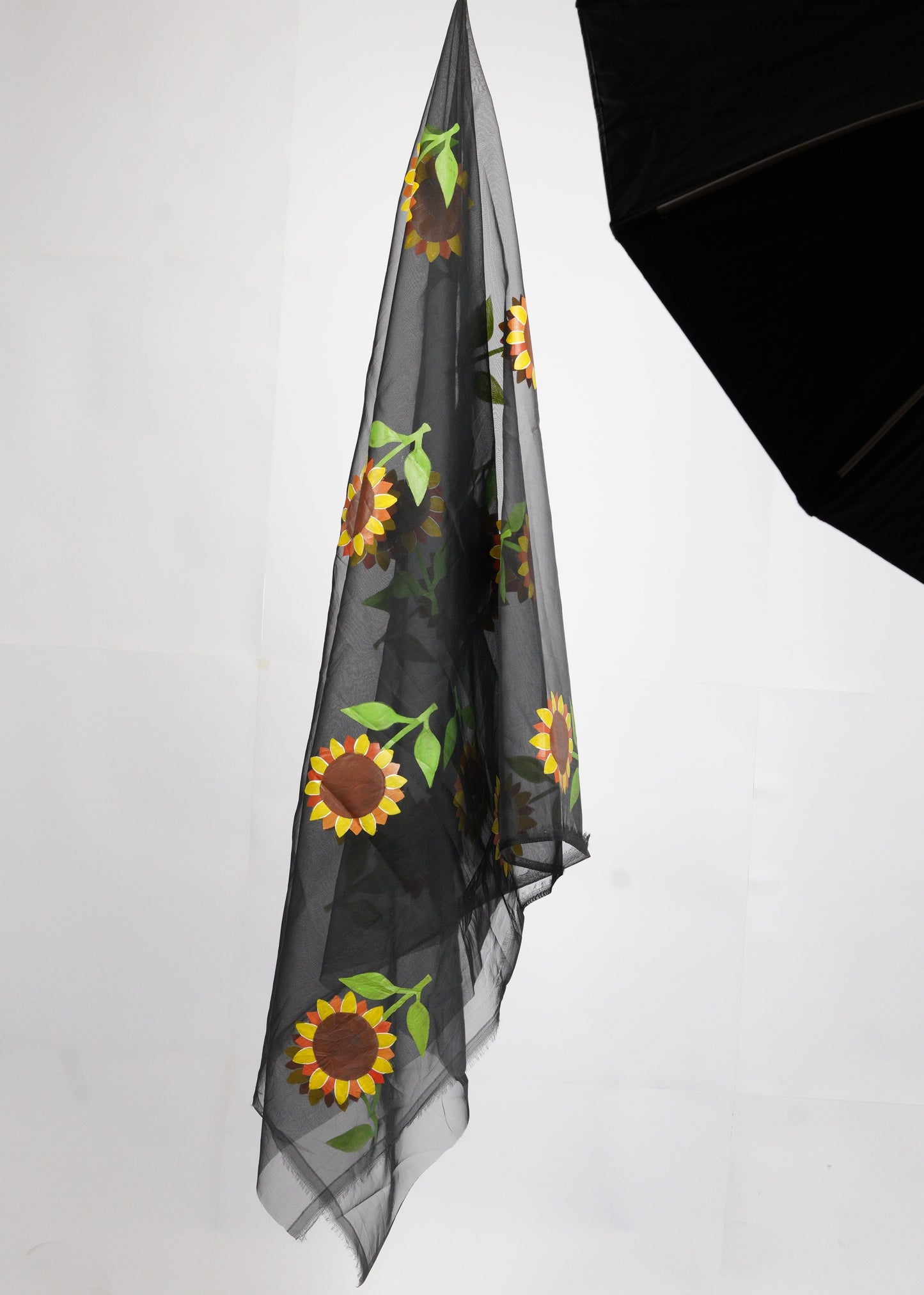 Sunflower Black • Organza Dupatta